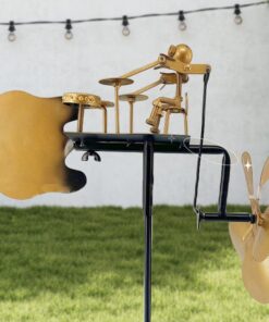 🔥Wind Meets Rhythm🥁Handmade Metal Rock Band Windmill🎁