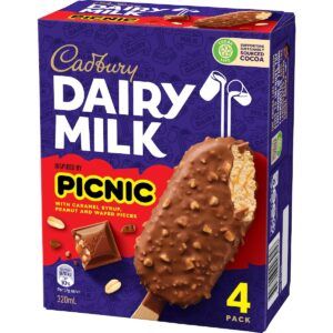 Cadbury Dairy Milk Picnic Frozen Dessert Sticks 4 pack