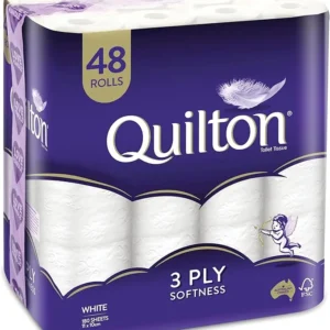 Quilton 3-Ply Toilet Tissue 48 Pack (1 x 48 Rolls)