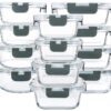 🧊 24-Piece Glass Food Storage Set – Airtight, Oven & Microwave Safe