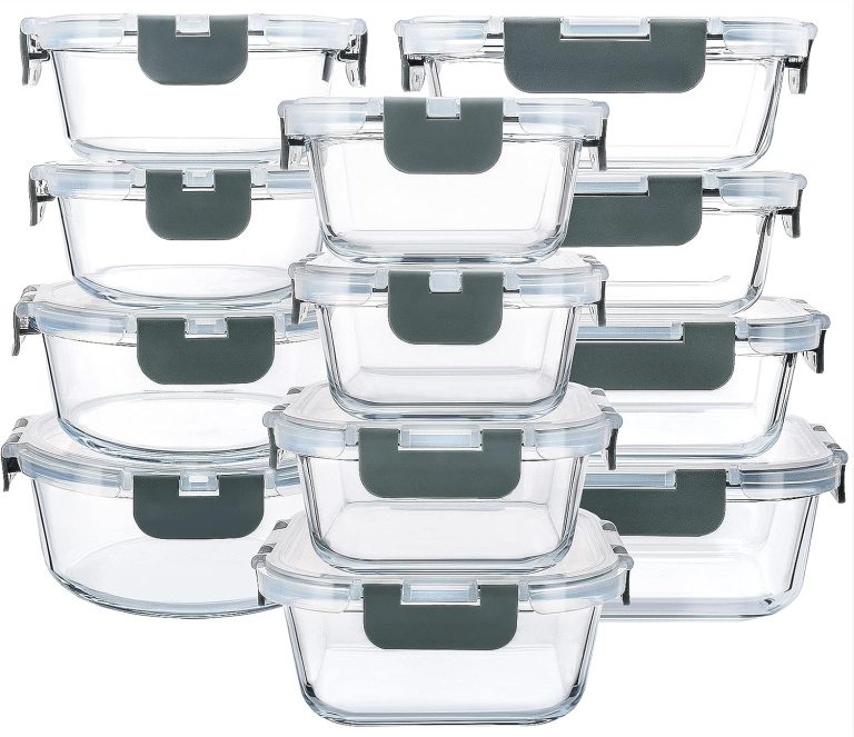 🧊 24-Piece Glass Food Storage Set – Airtight, Oven & Microwave Safe