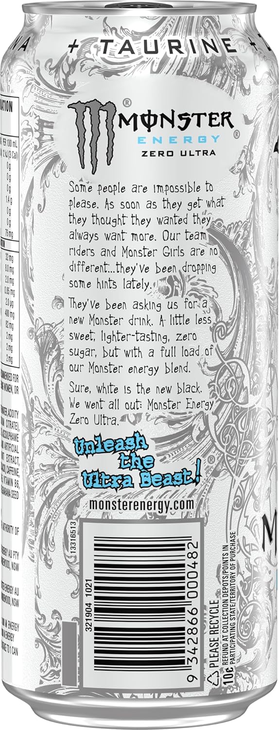 Monster Energy Drink Zero Ultra 24 x 500ml - Image 2